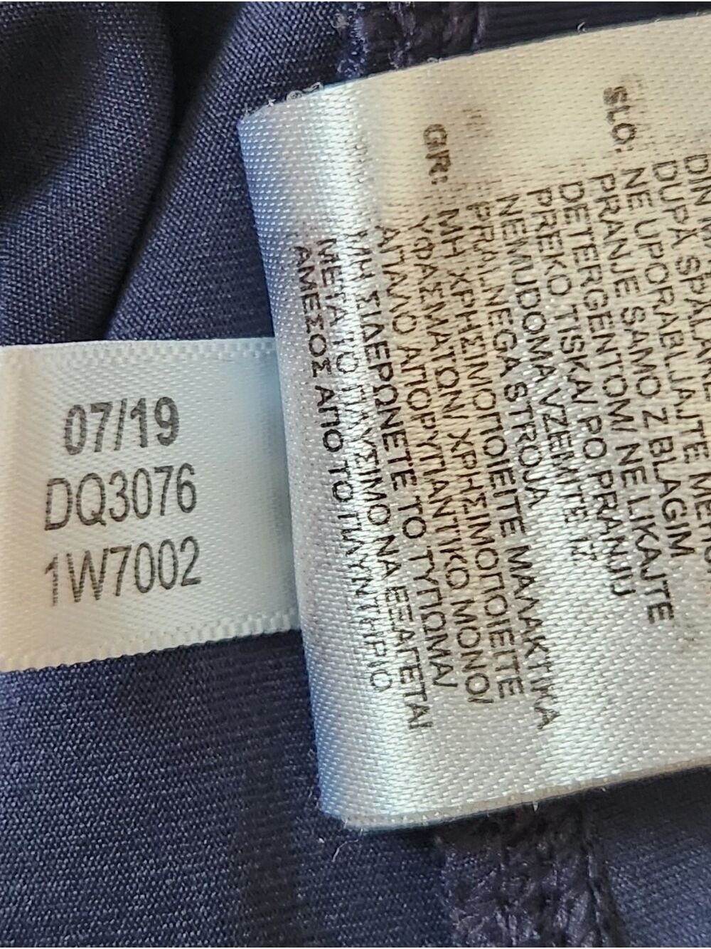 Adidas Climalite Women's Medium Navy Blue 3-Stripe Athletic Leggings DQ3076 - Picture 8 of 12